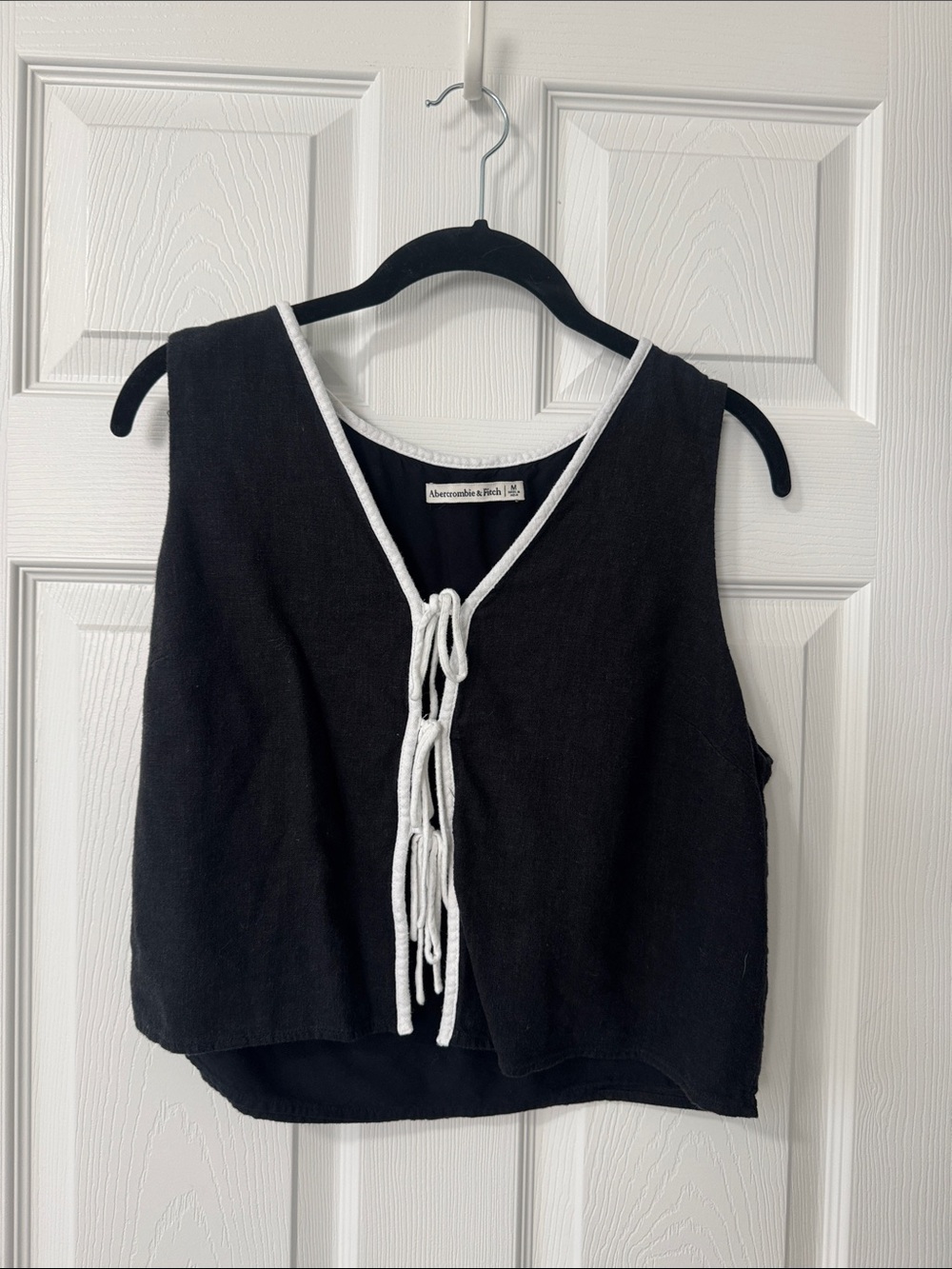 Abercrombie & Fitch Black Tank Top with White Trim